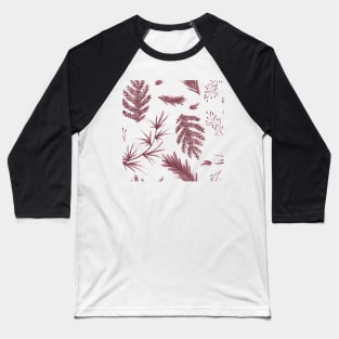 Burgundy tropical garden Baseball T-Shirt